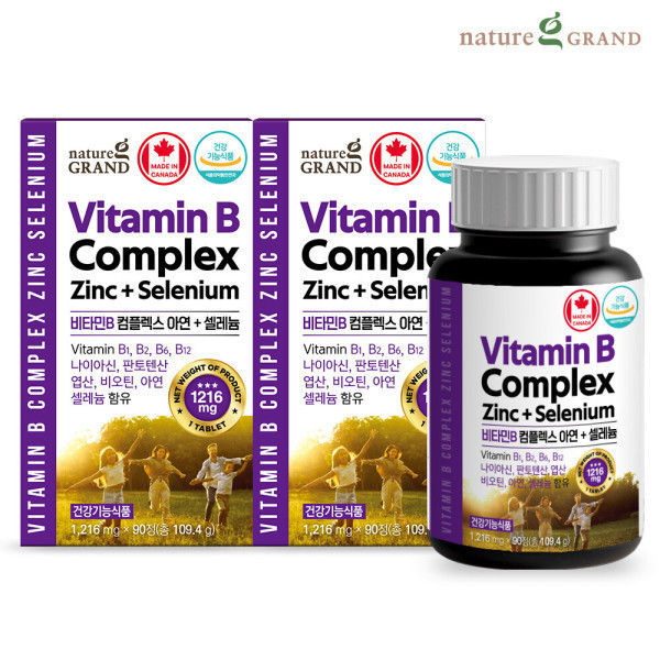 [오늘출발] 네이처그랜드 네이처그랜드 비타민B 컴플렉스 아연 셀레늄 2박스 6개월분 고함량 수용성비타민