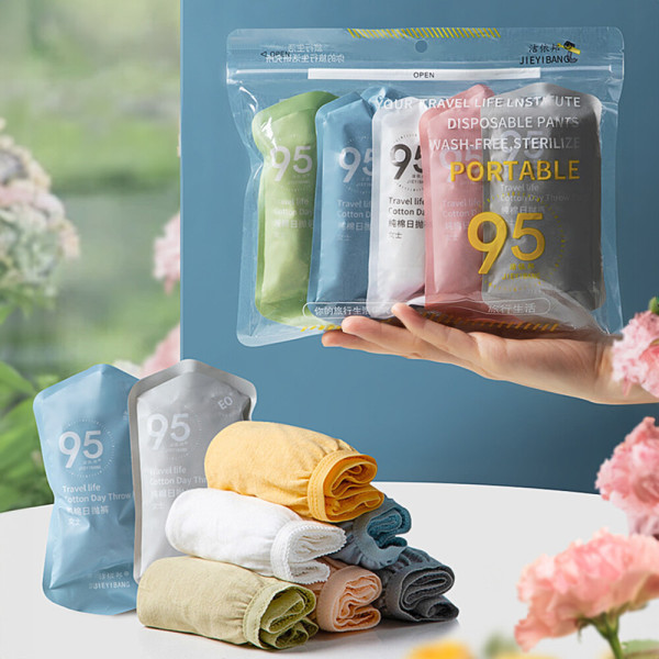 [오늘출발] 일회용팬티 5개세트 순면 여성팬티 마사지 여행 출장 입원 위생 속옷 개별포장