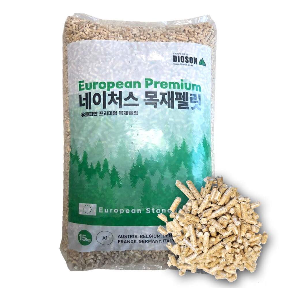 유로피안 네이처스 프리미엄 목재펠릿 15kg A1 최상급 러시아산 고양이 베딩 배변 친환경 우드