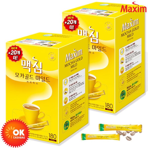 맥심  모카골드 마일드 커피믹스 400T (180x2개+40개 더)