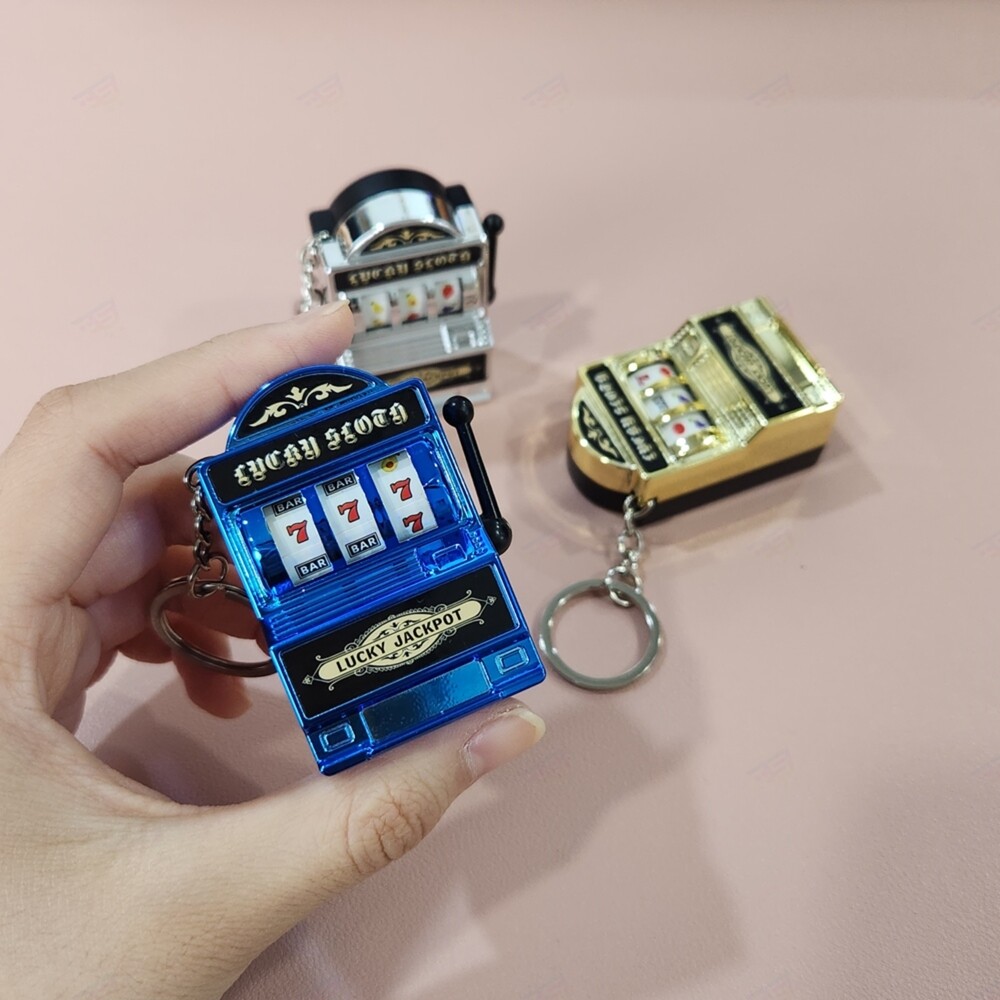 [오늘출발]자동차키링 키링 카지노머신 슬롯머신 스마트폰키링 미니 키홀더 재밌는 움직이는 가방고리