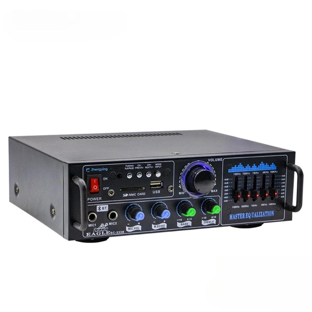 고출력 블루투스 전력 증폭기 USB 플래시 드라이브 라디오 오디오 가라오케 공개 주소 시스템