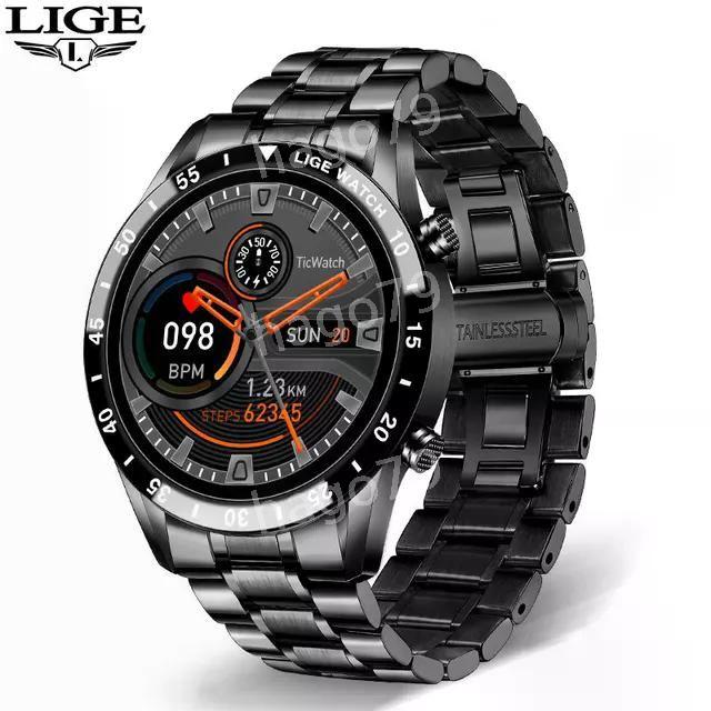 남자 친구 선물 스마트워치 풀 서클 터치 스크린 블루투스 통화 방수  1. 스마트워치그레이