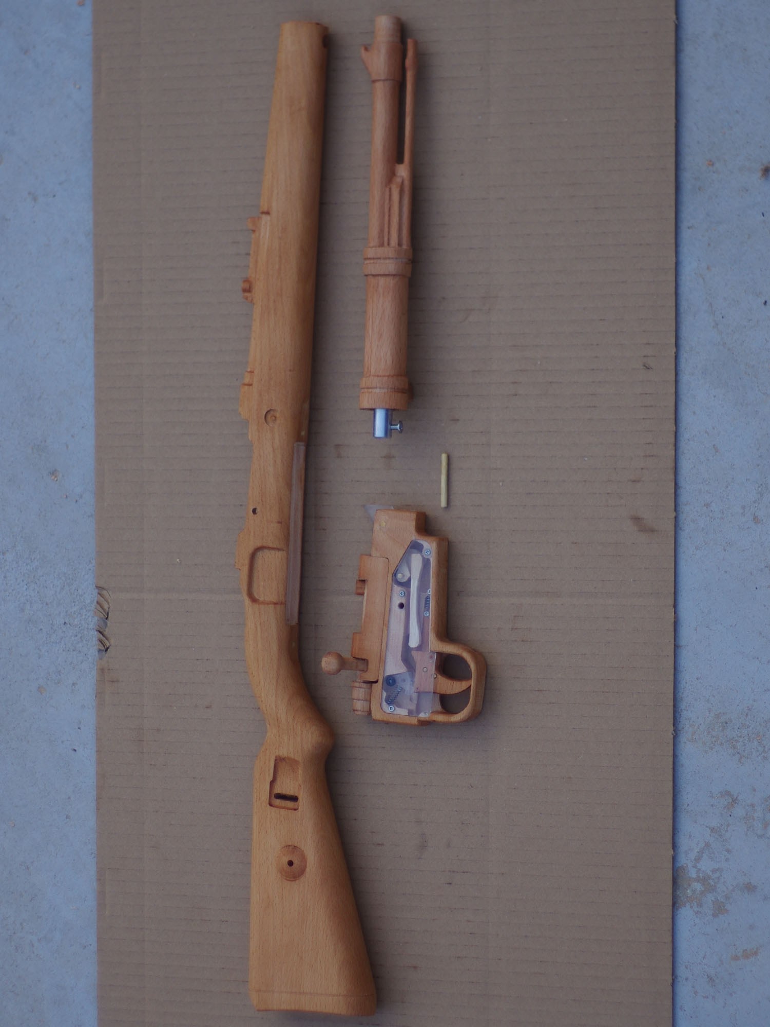 장난감 엔틱 나무 고무줄 총 목재 서바이벌 스나이