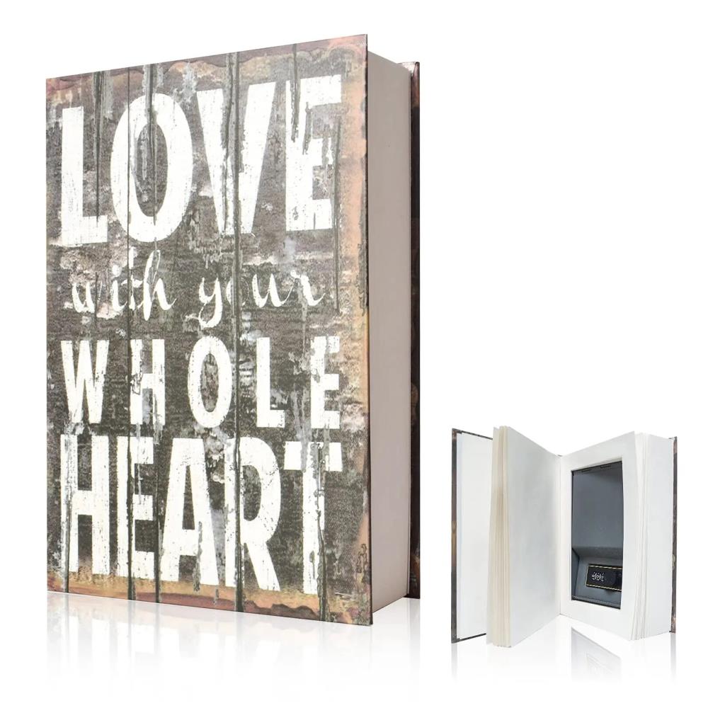 비밀 공간 Wishacc 실제 페이지 책 조합 잠금 장치 숨겨진 보석 돈 현금용 구획