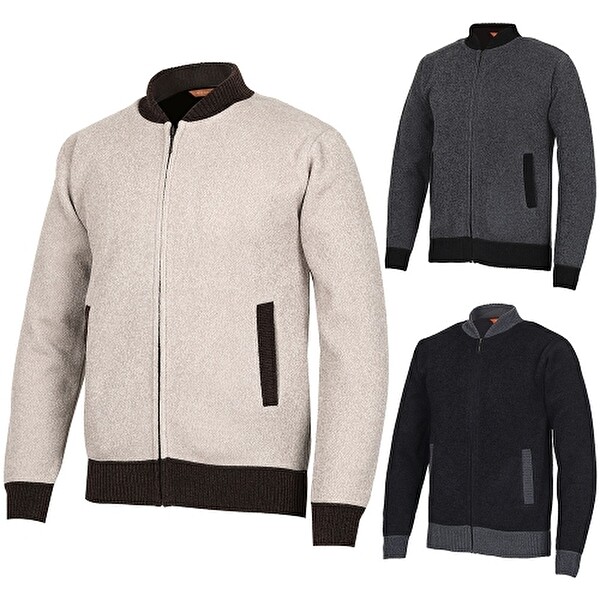 김영주골프 KYJ 김영주골프 김영주골프 겨울 남성 블루종 배색골드 집업 니트 점퍼 KNWMJP