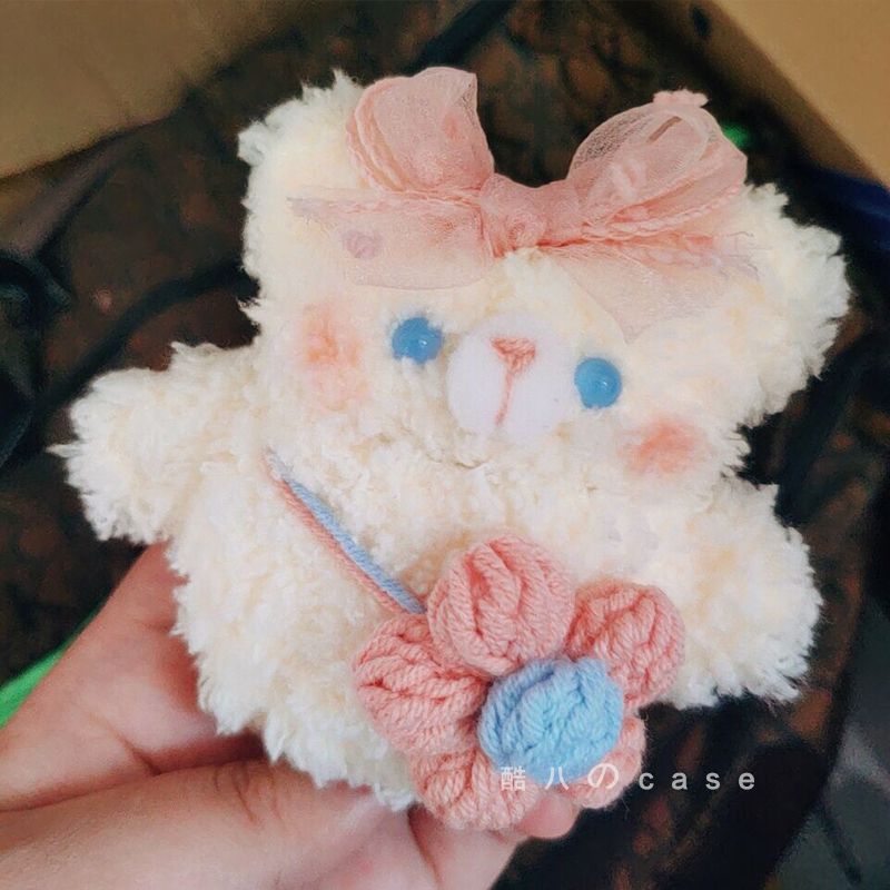 귀여운 곰 토끼 고양이 커비 봉제 동물 캐릭터 애플 에어팟 1 2 3 에 리본 곰 Airpods Pro(2세대 USB-C타입