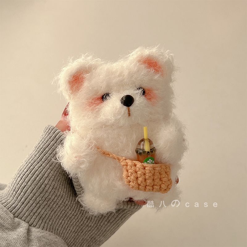 귀여운 곰 토끼 고양이 커비 봉제 동물 캐릭터 애플 에어팟 1 2 3 에 커피 곰 Airpods Pro(2세대 USB-C타입