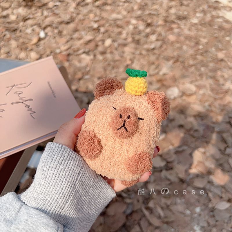 귀여운 곰 토끼 고양이 커비 봉제 동물 캐릭터 애플 에어팟 1 2 3  카피바라 Airpods Pro(2세대 USB-C타입)