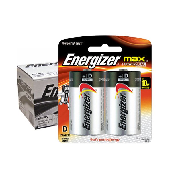 [에너자이저홀딩스]에너자이저 에너자이저 맥스 D2입 X 6개 1타