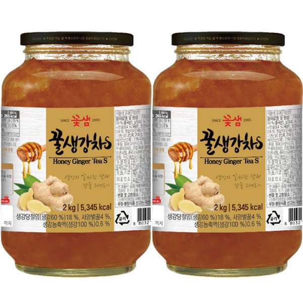 [꽃샘식품]꽃샘 꽃샘 꿀생강차 S 2kg + 2kg (총4kg)