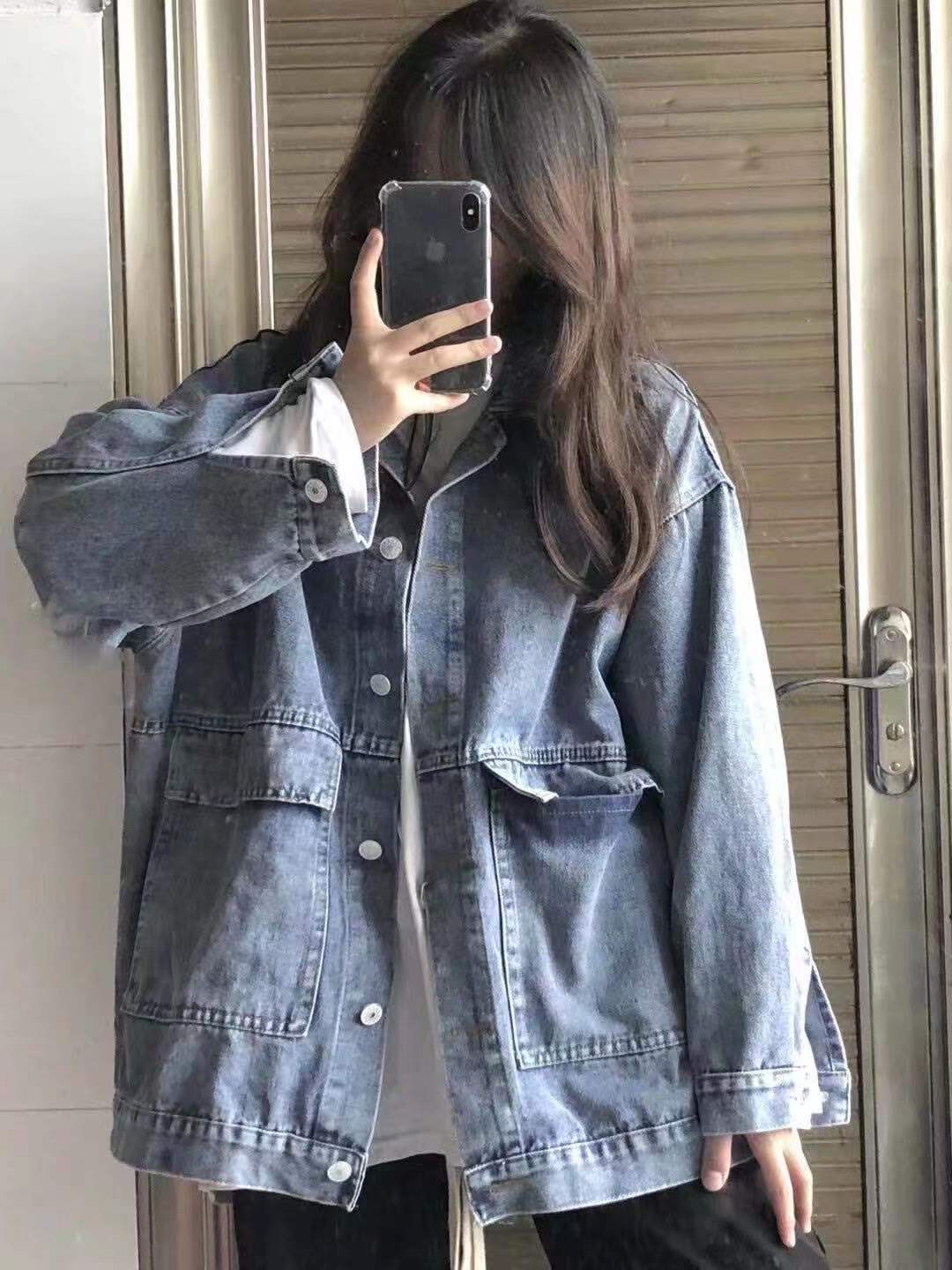 여성 청자켓 아우터 데님 명품 고급 오버핏 봄 여름 홍콩 상의 가디건