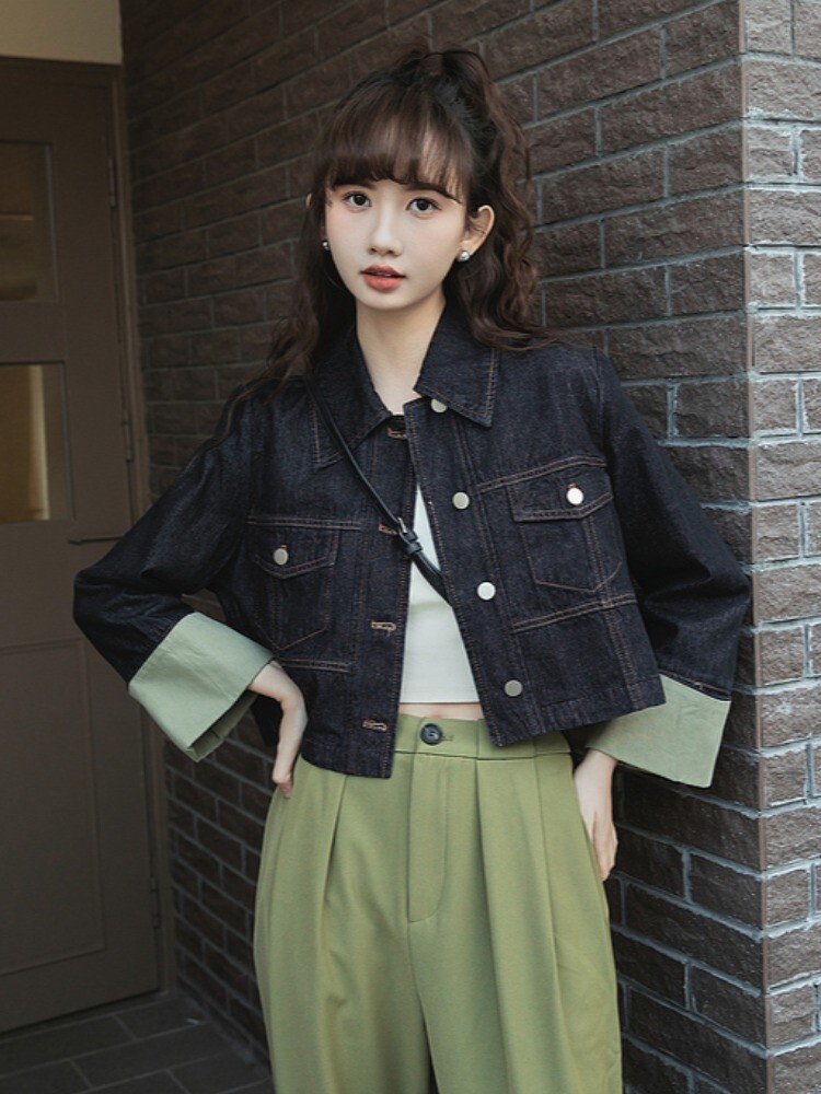 여성 청자켓 오버핏 트위드자켓 여름 홍콩 고급 아우터 데님 명품 가디건