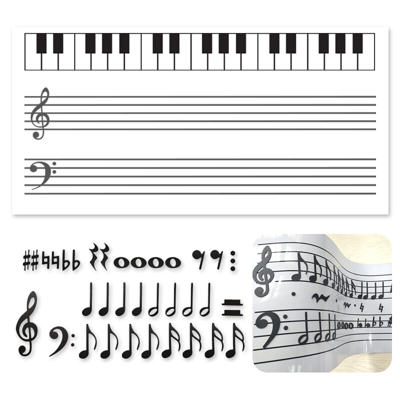 다나스쿨 자석 음악 악보 자석음표 37개 오선지보드 화이트보드/어린이 유치원 어린이집 초등학교 수업교재
