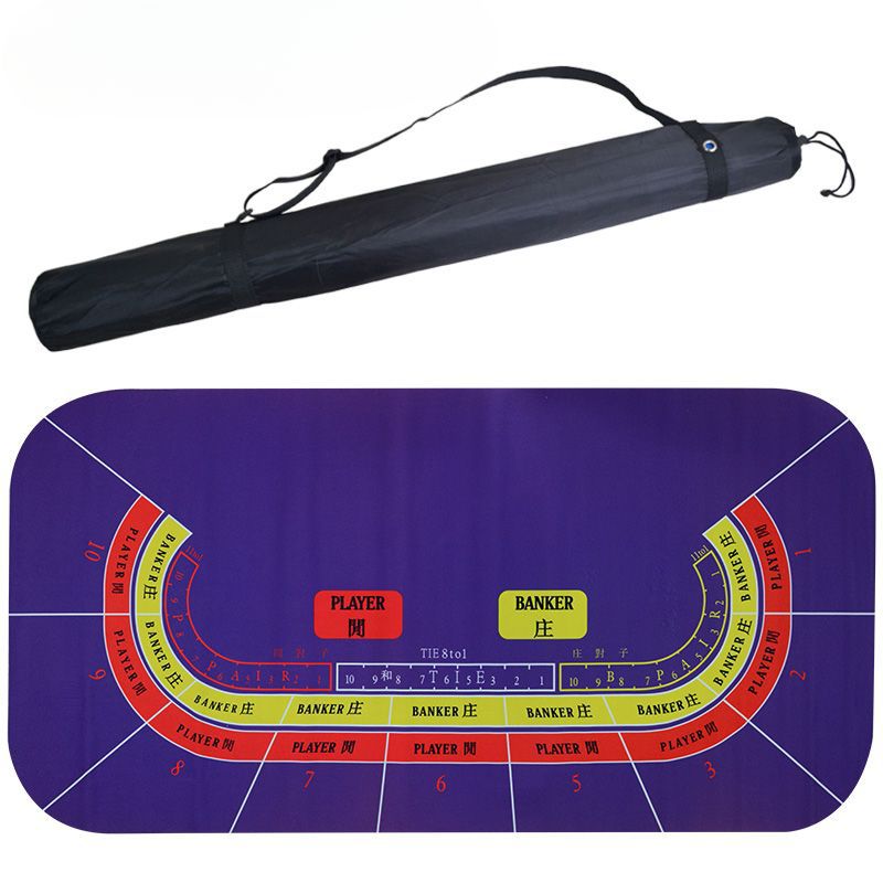 카지노 매트 텍사스 홀덤 블랙잭 포커 게임 고무 패드 게임판 15. 바카라1.8x0.9m고무패드