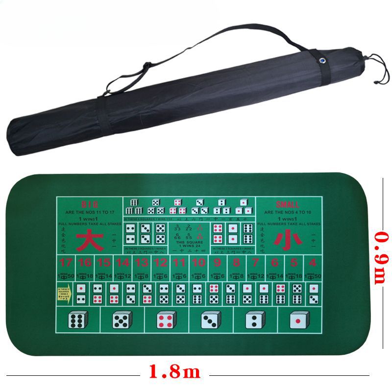 카지노 매트 텍사스 홀덤 블랙잭 포커 게임 고무 패드 게임판 17. 식보1.8x0.9m고무패드