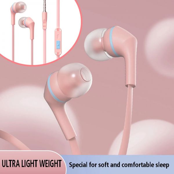 [오늘출발] [해외] 범용 유선 헤드셋 HiFi 휴대 전화 마이크 게임 귀마개 3.5MM 라운드 헤드 헤드폰