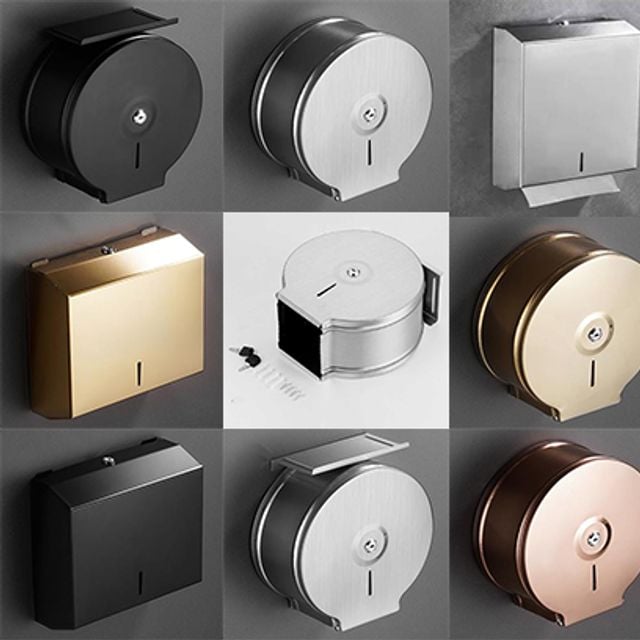 [오늘출발] 업소용휴지걸이 공중 화장실 대형휴지걸이 스텐 점보롤 유광실버