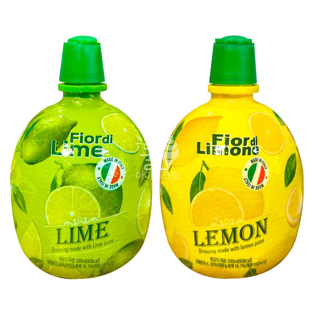 피오디 2종 세트 (레몬+라임)/라임즙/라임주스/레몬즙/레몬주스/레몬쥬스/레몬음료/과일쥬스/과실쥬스/쥬스