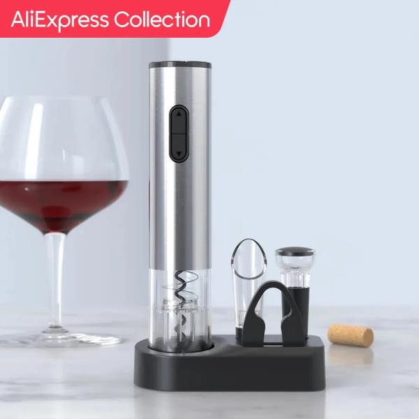 와인병따개 전동와인오프너 AliExpress Collection 전기 와인 오프너 자동 맥주 병따개 코르크 마개 소