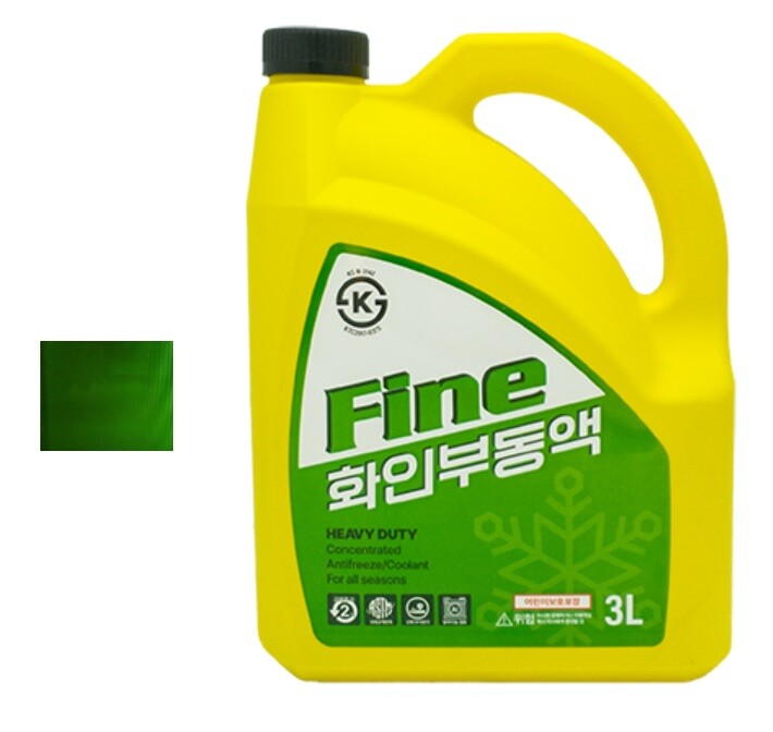 [오늘출발]지노기업/FINE 부동액/사계절/화물차/대형트럭/냉각수/3L/원액/녹색/그린/고농도/특장차/부식방지/중장비