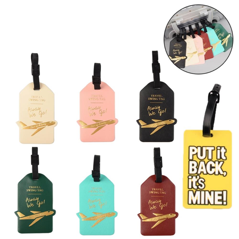 캐리어넥임택 가방 이름 주소 ID 홀더 라벨 액세서리 수하물 태그 실리콘 휴대용 크리에이티브 레터 아님