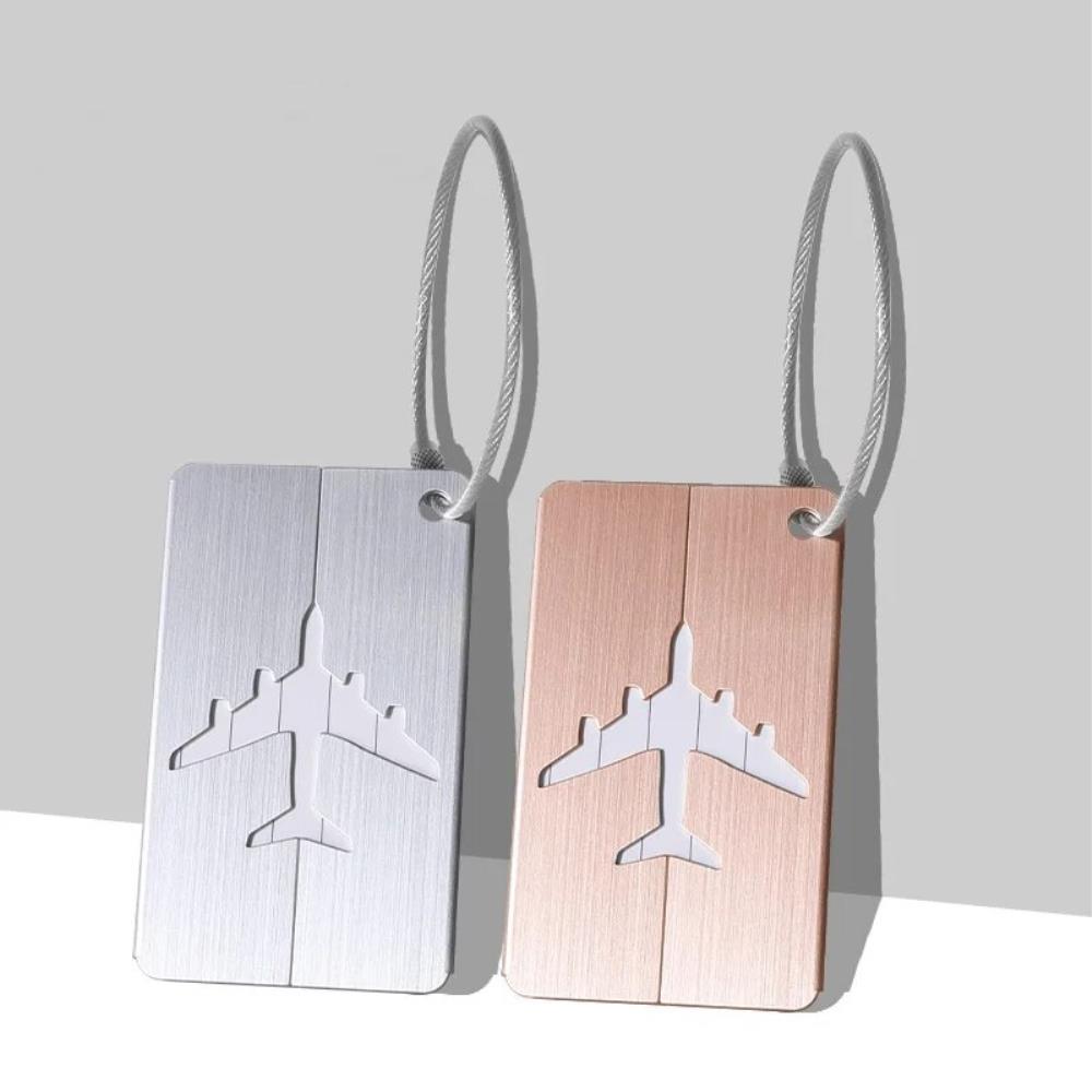 캐리어넥임택 플라잉 알루미늄 합금 수하물 태그 여행 가방 ID 주소 거치대 탑승 휴대용 라벨