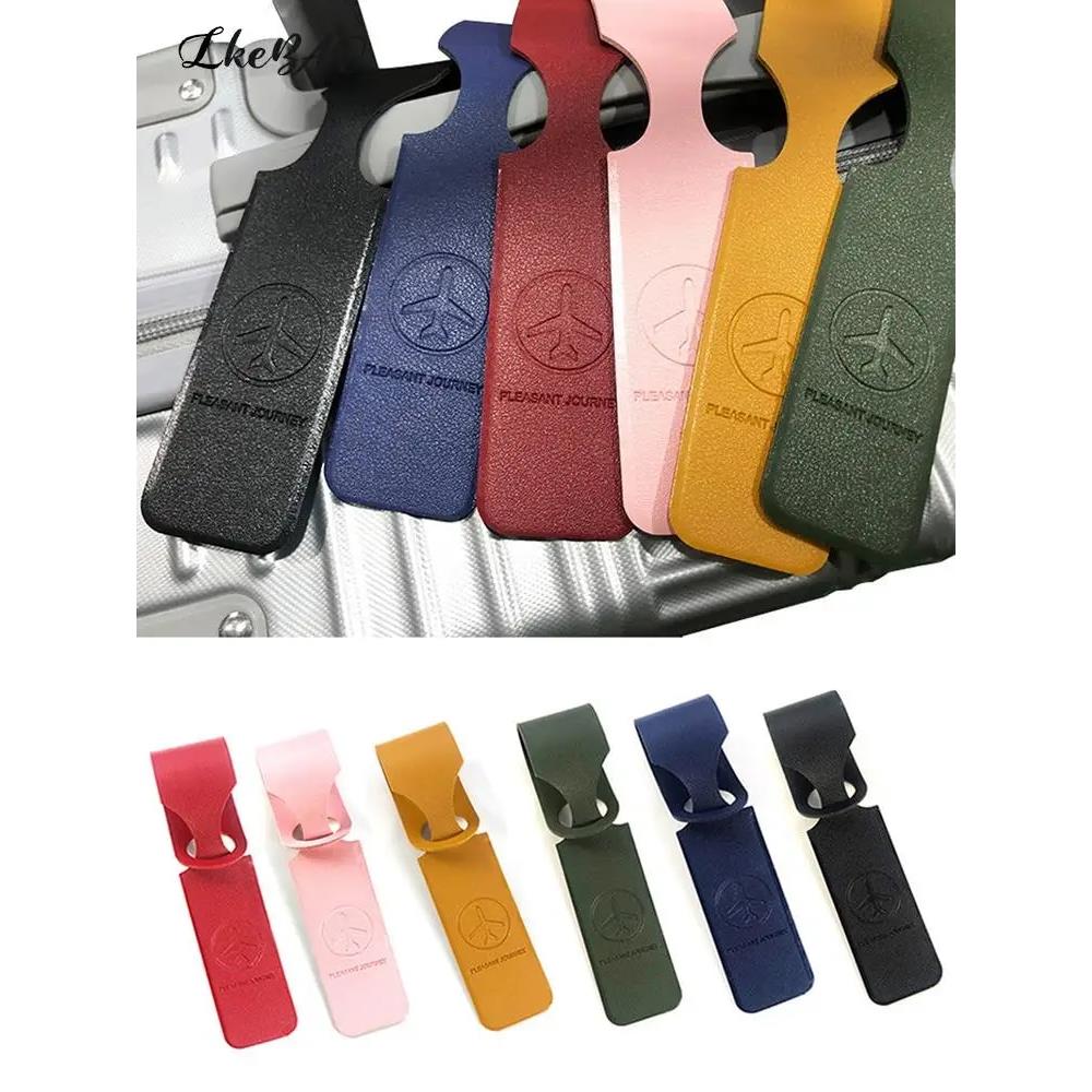 캐리어넥임택 신상 가죽 여행 가방 수하물 태그 라벨 펜던트 핸드백 휴대용 액세서리 이름 ID 주소 1 개