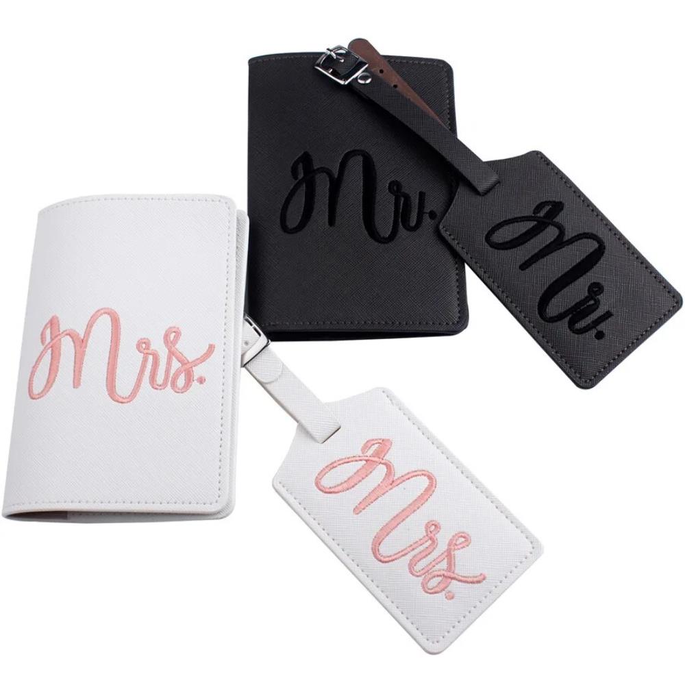 캐리어넥임택 미스터  부인 가방 자수 여권 커버 수하물 태그 펜던트 여행 액세서리 이름 ID 주소 청첩장 4