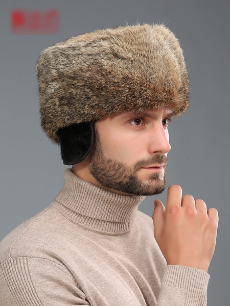 토끼털 모자 러시아 샤프카 남자 모자 우샨카 군밤 귀도리 털모자