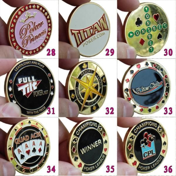 홀덤 포커 메탈 골드 칩 세트 10개 바카라 카지노 프로텍터 텍사스 다용도