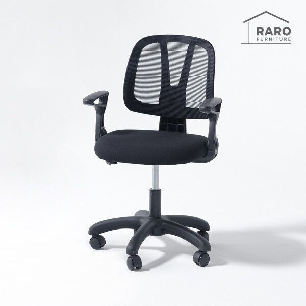 라로퍼니처  베티 블랙 유로 메쉬 회전 컴퓨터 공부 책상 학생 의자_무료배송