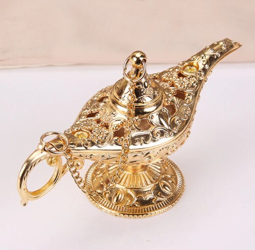 [오늘출발] 소품 행운선물 알라딘 요술 미니 메탈 램프 골드