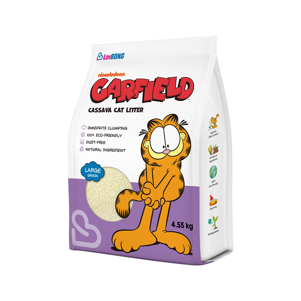 펫맨 가필드 고양이모래 보라(굵은입자) 4.55kg 카사바 모래