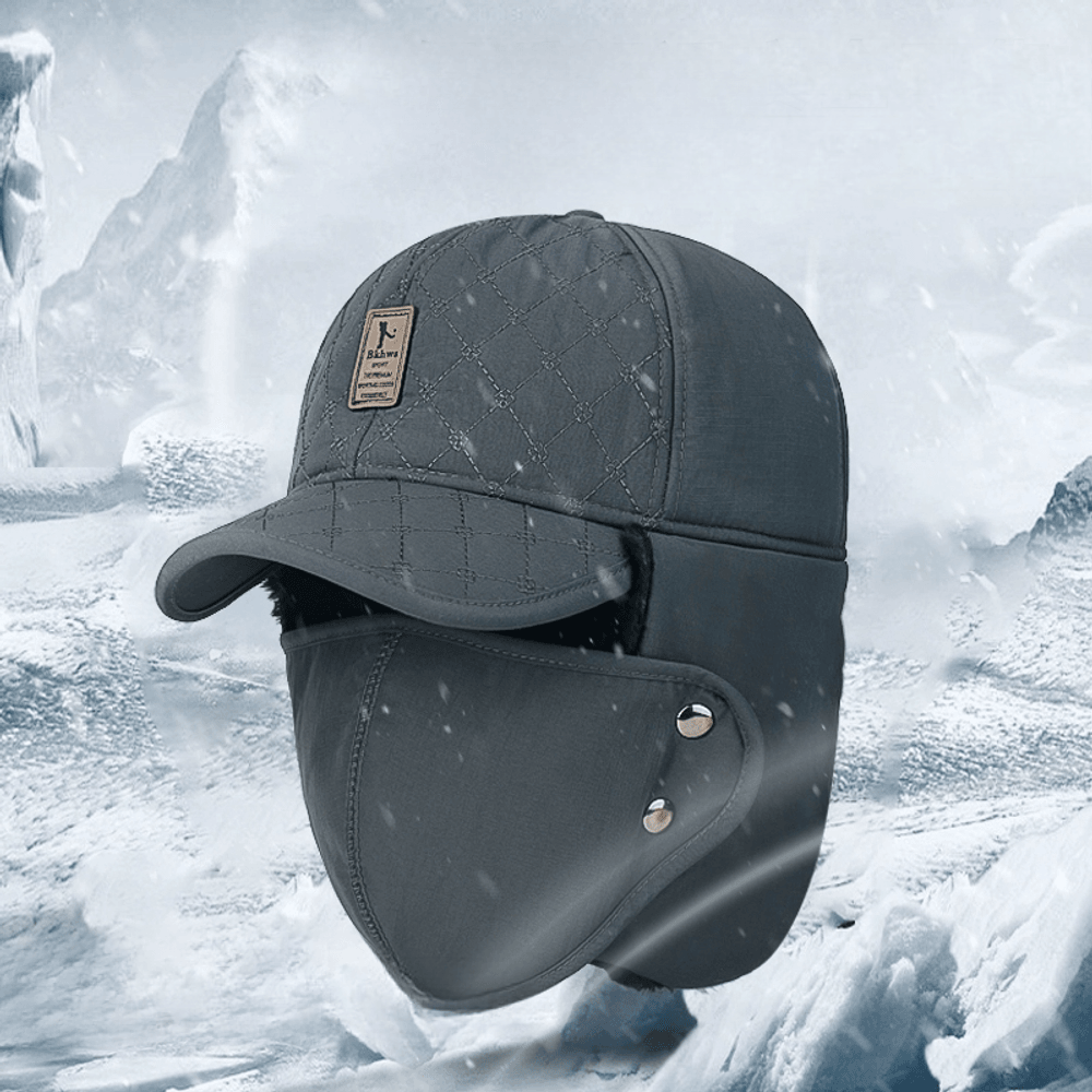 방한모자 중장년 군밤 야외알바 아웃도어 택배기사 라이딩 보온 3D입체패턴  귀덮개모자