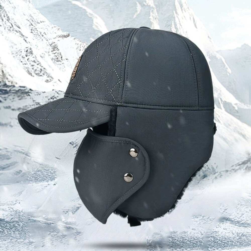 방한모자 중장년 군밤 야외알바 아웃도어 라이딩 보온 3D입체패턴 마스크 귀덮개 모자 스카프 장갑 3종세트