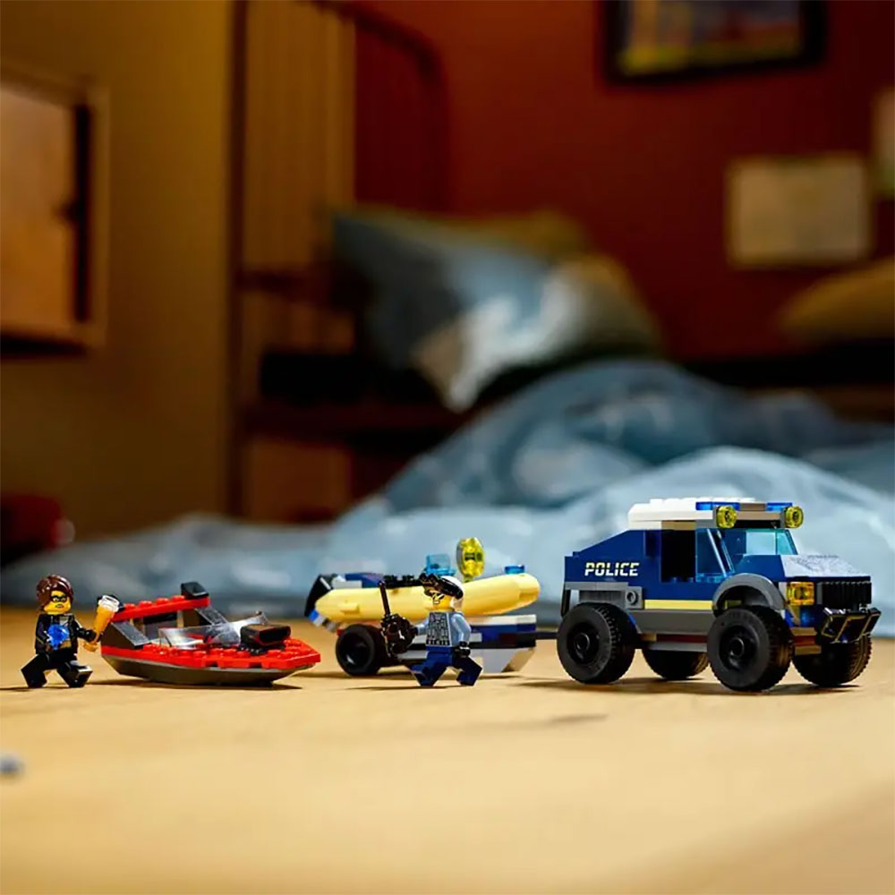[호환] 중국 호환 레고 씨티 경찰 모터보트체포 블록 장난감