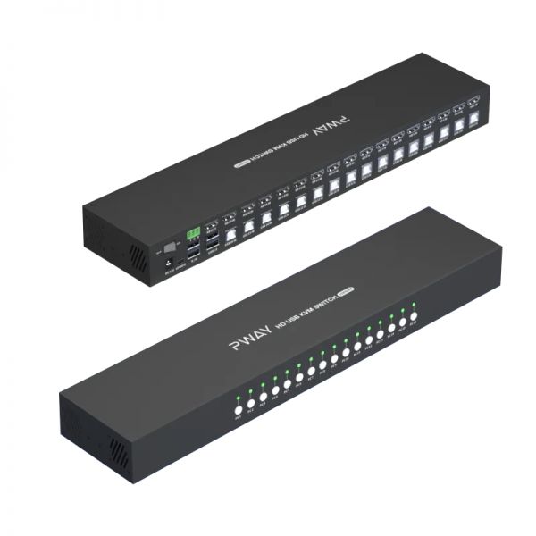 183876 KVM 스위치 16 포트 v20 HDMI 핫키 지원 4K 3D16 in 1 Out PCs 공유 키보드 마우스 한 세트 16IN-1O