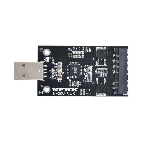[해외] Jimier 펜 드라이버 카드 미니 PCI-E 외부 SSD PCBA mSATA to USB 2.0 Conveter Adapter