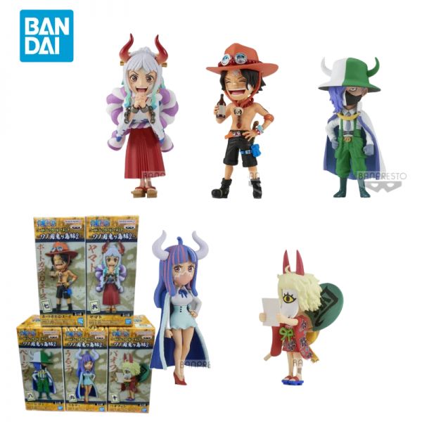 반다이 오리지널 원피스 피규어 WCF 포트가스 D 에이스 야마토 액션 피규어 남아용 장난감 선물 소장용