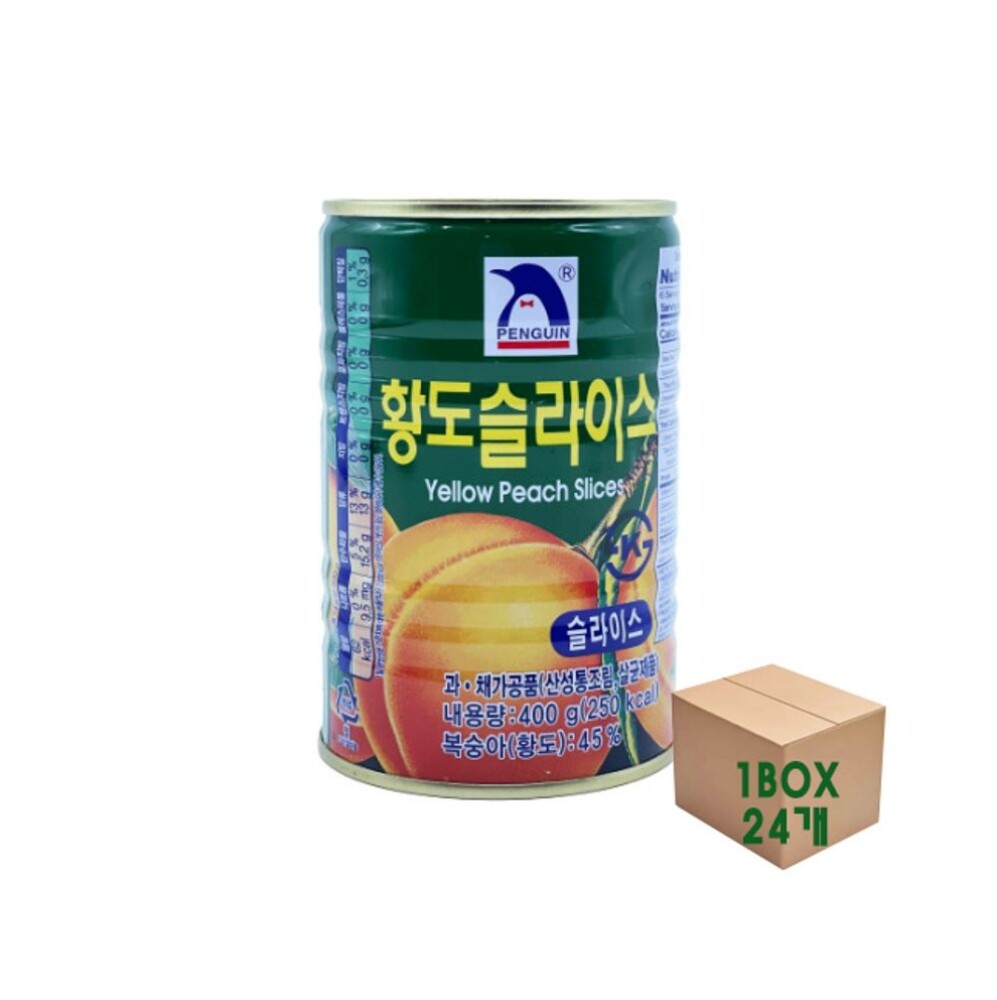 [펭귄F&B]펭귄 푸딩 디저트 펭귄 무료배송 황도400gX24개 젤리 아이스크림