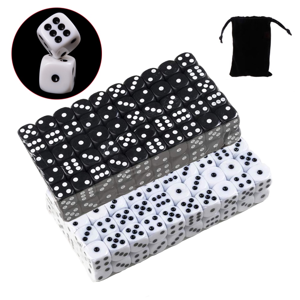 TRPG 다면체주사위 아크릴 다면체 주사위 D6 롤링 음주 6 면 카지노 포커 게임 TR