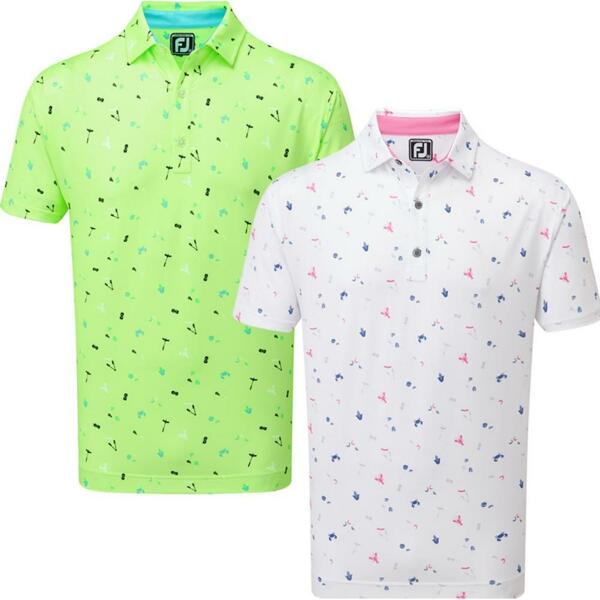 풋조이 (현대Hmall)풋조이 골프셔츠 반팔 티셔츠 모델 골프웨어 남자셔츠 여름용 Clam Bake Lisle