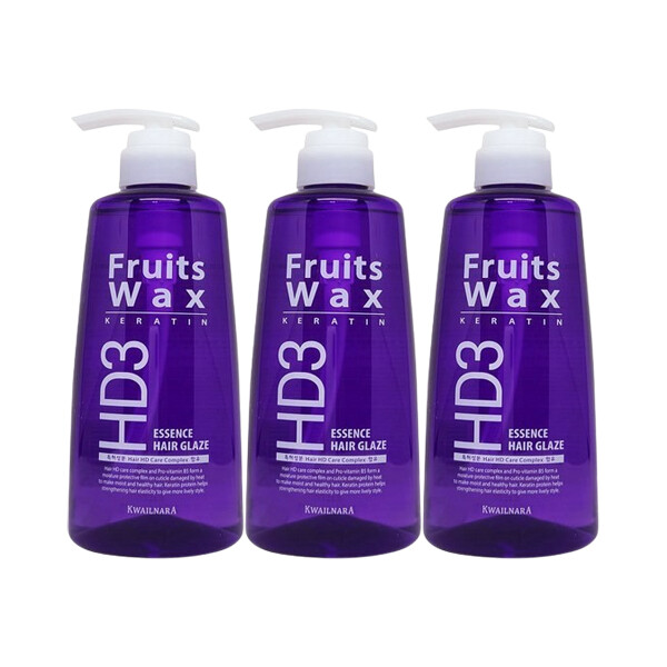 [오늘출발] 과일나라 과일나라 후르츠왁스 케라틴 헤어글레이즈 3개묶음  500ml