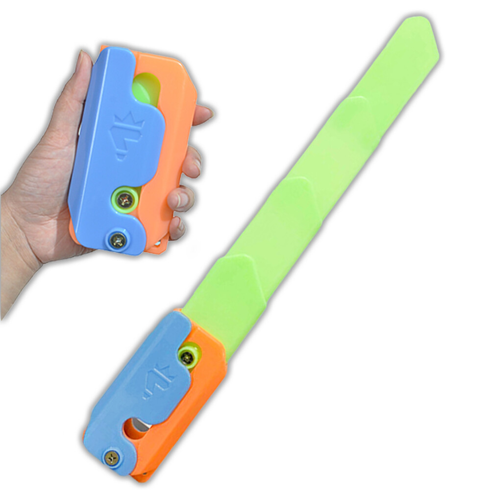 [오늘출발] LED 틱톡 핫템 컬러 투명 야광 피젯 스피너 당근칼 장난감 모음 03. 4단 야광 당근칼(BIG) 야광단일