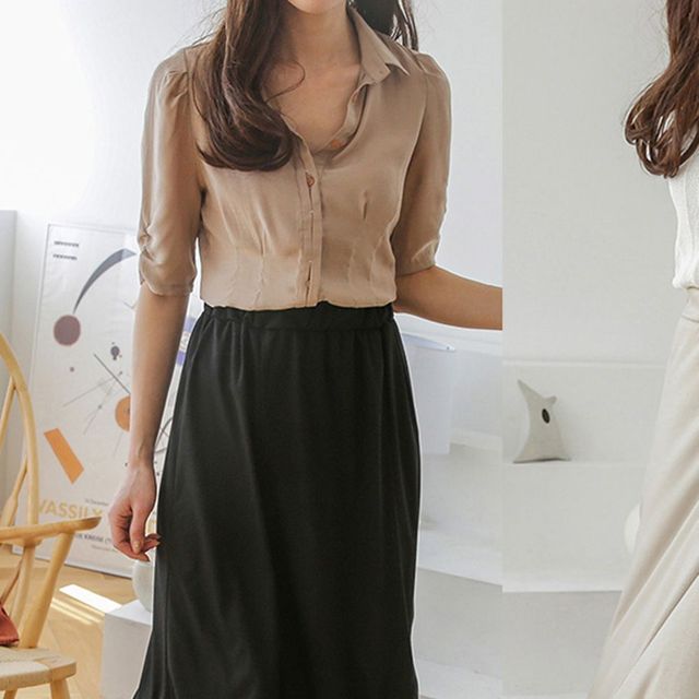 (3일내 배송) 산들 스커트 빅사이즈스커트 프리롤 편한 1000014080