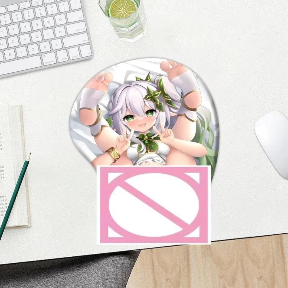 [해외] 야한피규어 크리에이티브 애니메이션 3D 섹시한 엉덩이 실리콘 마우스 패드 원신 임팩트 귀여운 만화 그림