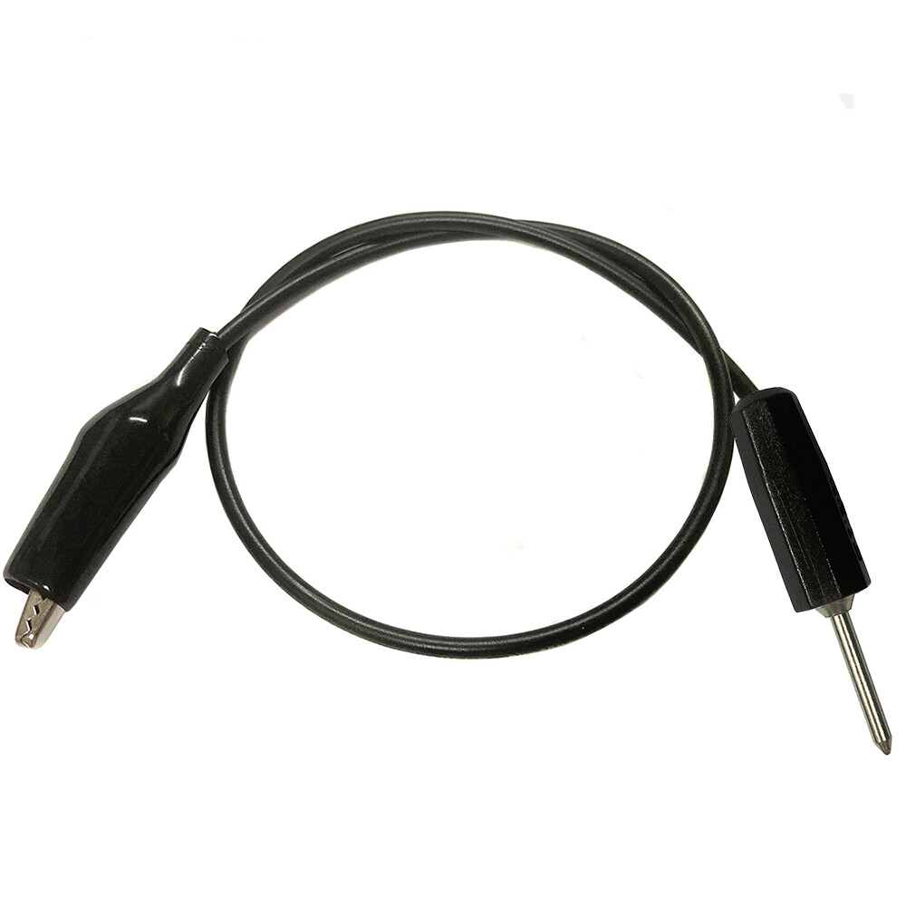 [오늘출발](4221BK50) 악어클립 중size - 팁잭 플러그 케이블 흑색 50cm