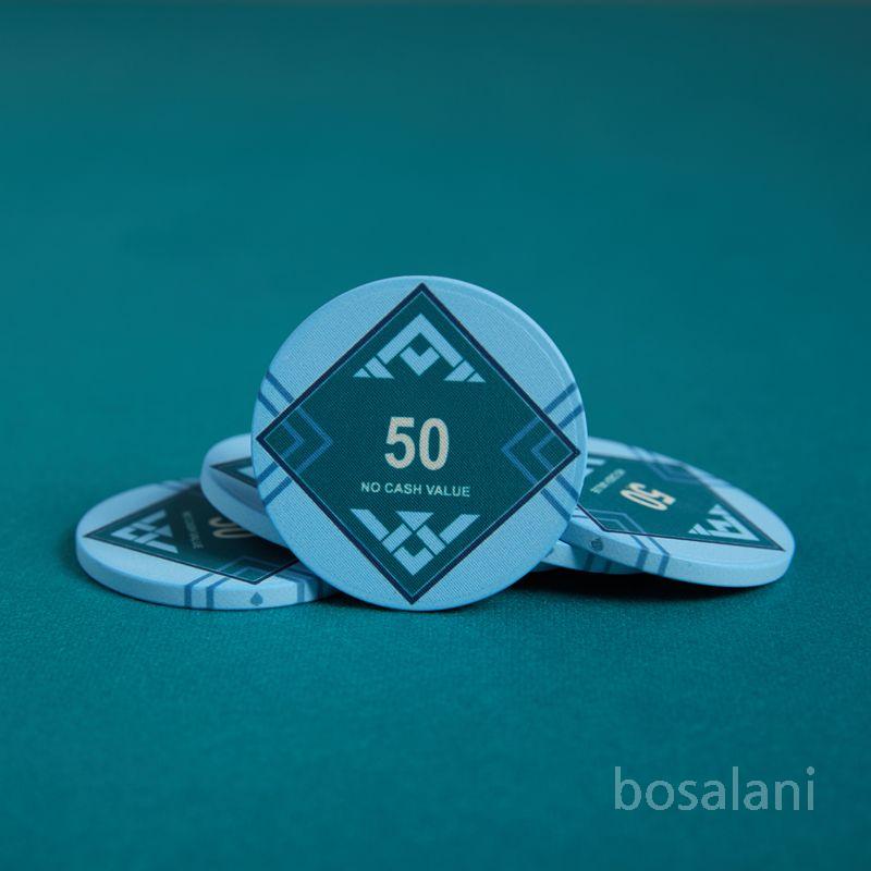 카지노 칩 포커칩 코인 보드게임 딜러 숫자칩 10 50 세라믹 칩 100개