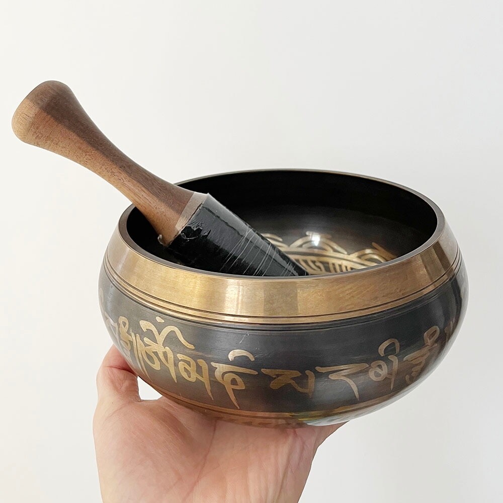 싱잉볼 7 가지 크기의 노래 그릇 순수한 소리 좋은 진동 티베트어 최고의 사운드 힐링 스파 명상 요가 풍수